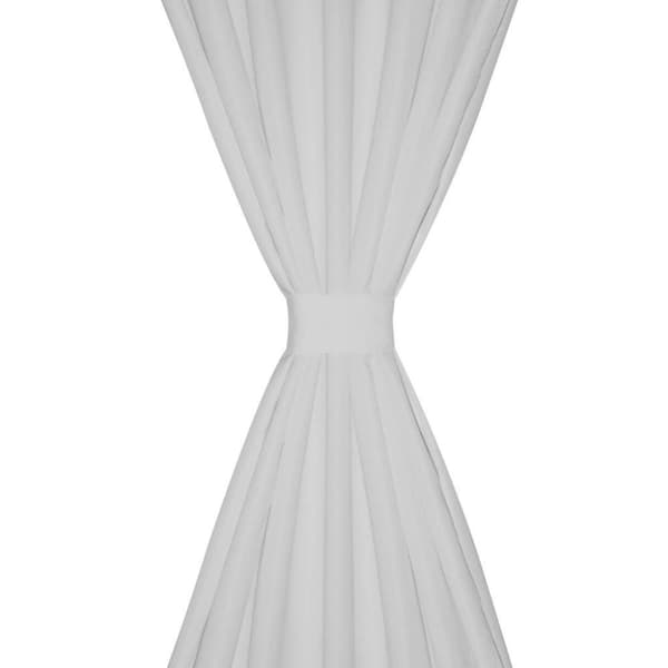 vidaXL Valkoiset Mikro-Satiini Verhot Lenkeillä 2kpl 140 x 175 cm