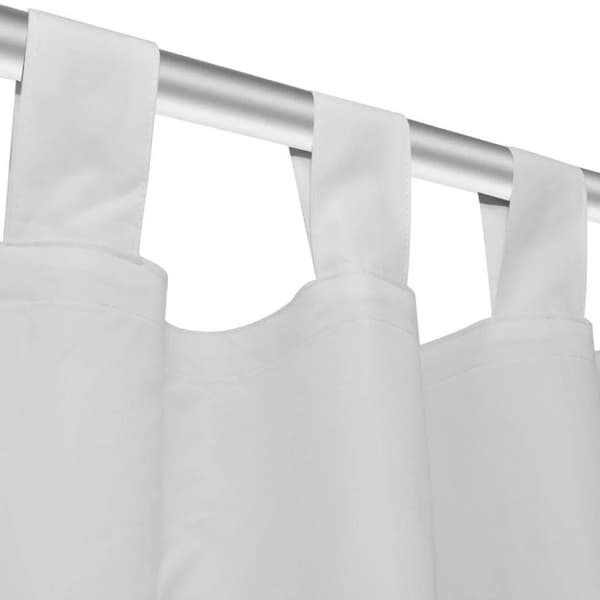 vidaXL Valkoiset Mikro-Satiini Verhot Lenkeillä 2kpl 140 x 175 cm