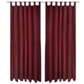 Pikkukuva 1 / 4: vidaXL Bordeaux Mikro-Satiini Verhot Lenkeillä 2kpl 140 x 225 cm