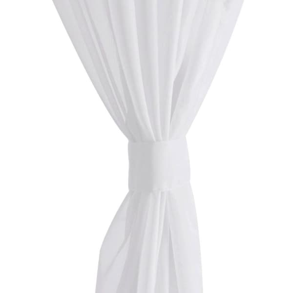 vidaXL Gjennomsiktige Gardiner Hvit 140 x 175 cm 2 skt