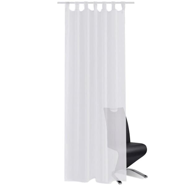 vidaXL Gjennomsiktige Gardiner Hvit 140 x 175 cm 2 skt