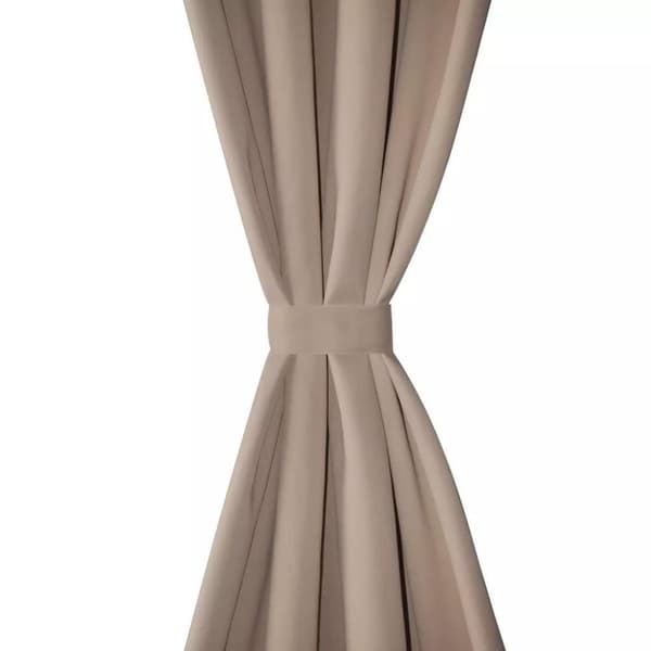 vidaXL Lystette gardiner 2 stk med metallmaljer 135x175 cm krem