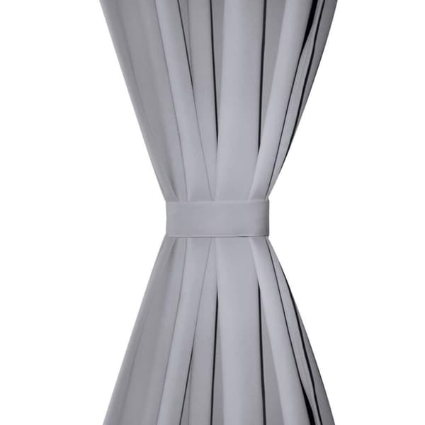 vidaXL mørklægningsgardiner 2 stk. med metalsnøreringe 135x175 cm grå
