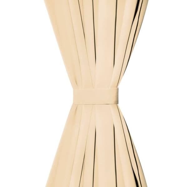 vidaXL Gardiner i microsatin 2 st med öglor 140x175 cm beige