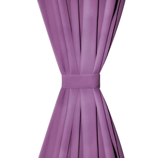 vidaXL Gardiner i microsatin 2 st med öglor 140x225 cm lila