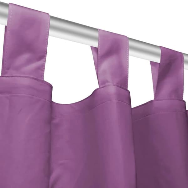 vidaXL Gardiner i microsatin 2 st med öglor 140x225 cm lila