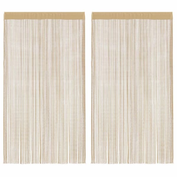 vidaXL String-verhot 2 kpl 140x250 cm Beige