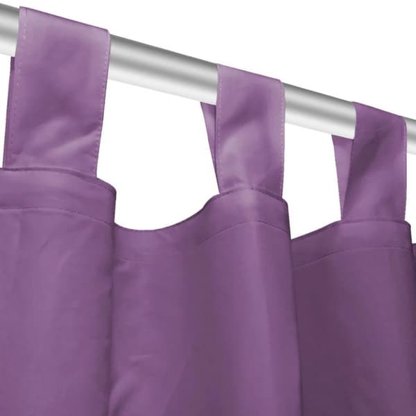 vidaXL Mikro-satiiniverhot silmukoilla 2 kpl 140x245 cm Violetti