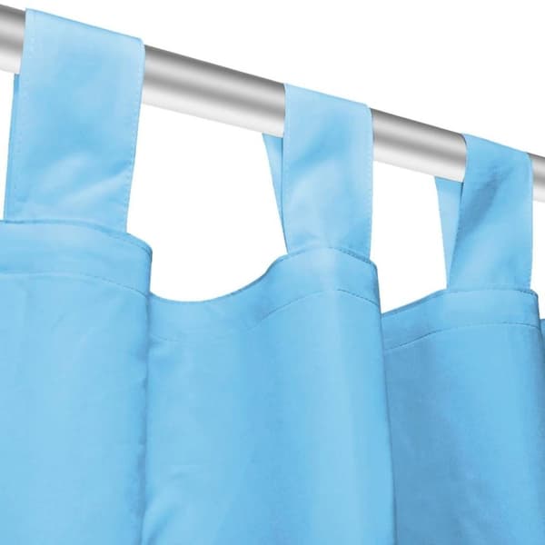 vidaXL gardiner i mikro-satin 2 stk. med løkker 140 x 225 cm turkis
