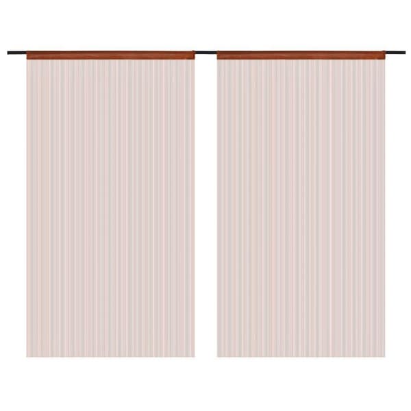 vidaXL trådgardiner 2 stk. 100 x 250 cm brun