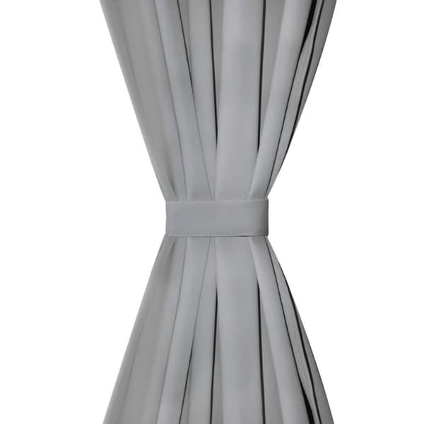vidaXL gardiner i mikro-satin 2 stk. med løkker 140 x 245 cm grå
