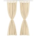 Pikkukuva 2 / 4: vidaXL Mikro-satiiniverhot silmukoilla 2 kpl 140x225 cm Beige