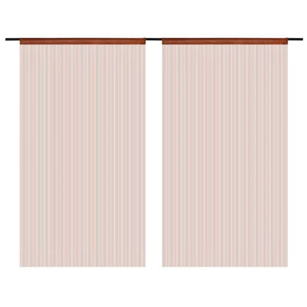 vidaXL Trådgardiner 2 stk 140x250 cm brun