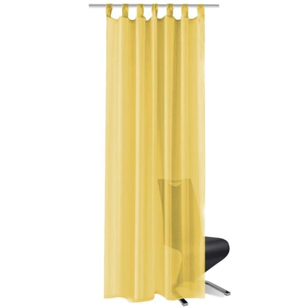 vidaXL Gardiner i voile 2 st 140x245 cm gul