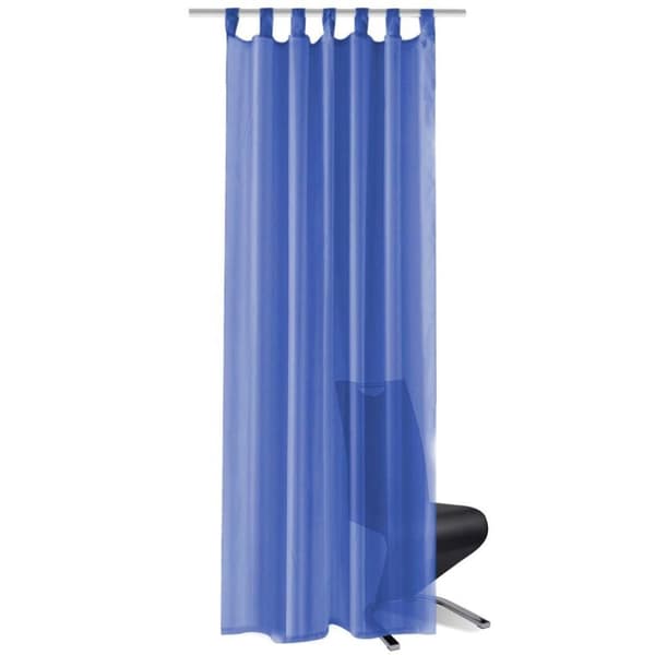 vidaXL Gardiner i voile 2 st 140x245 cm kungsblå