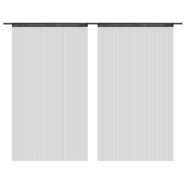 vidaXL Trådgardiner 2 st 100x250 cm svart