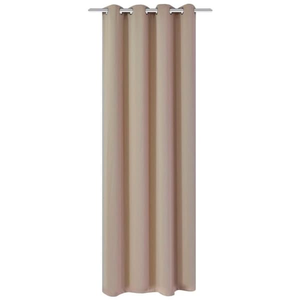 vidaXL Lystett gardin med metallmaljer 270x245 cm krem
