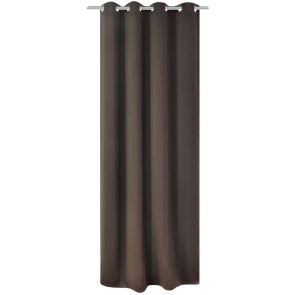 vidaXL Mörkläggningsgardin med öljetter 270x245 cm brun