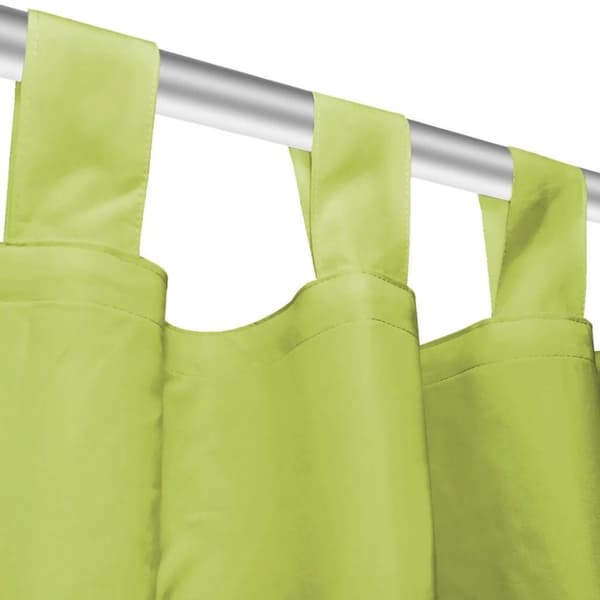 vidaXL Mikrosateng gardiner med hemper 2 stk 140x175 cm grønn