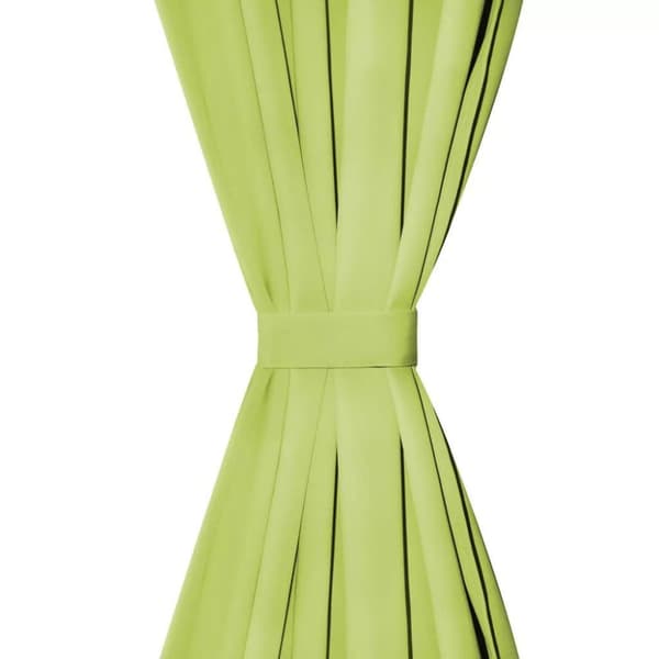 vidaXL Mikrosateng gardiner med hemper 2 stk 140x175 cm grønn