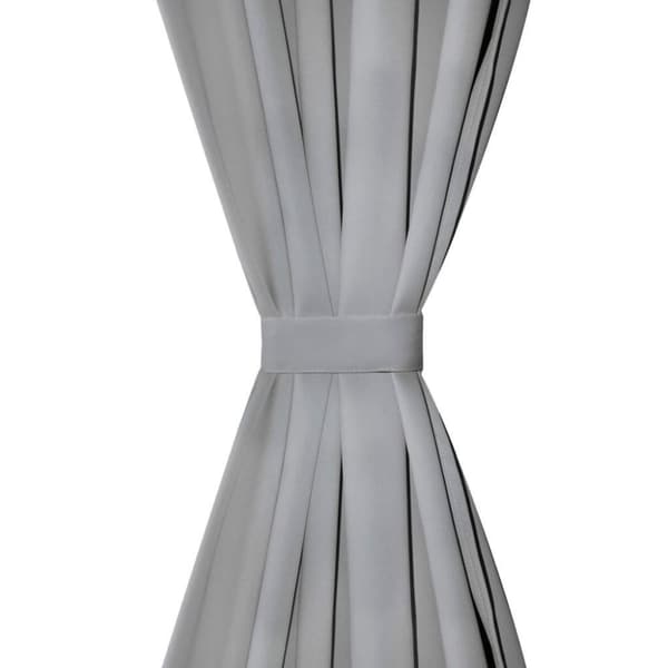 vidaXL gardiner i mikro-satin 2 stk. med løkker 140 x 175 cm grå