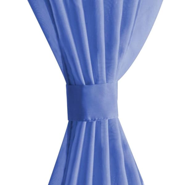 vidaXL voile-gardiner 2 stk. 140x225 cm kongeblå