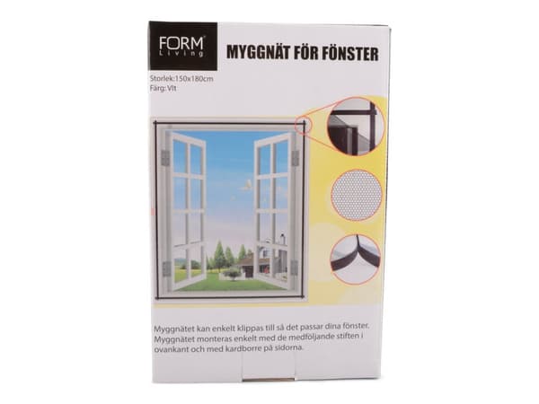 Insektsnät fönster 150x180 insektsskydd vit myggnät