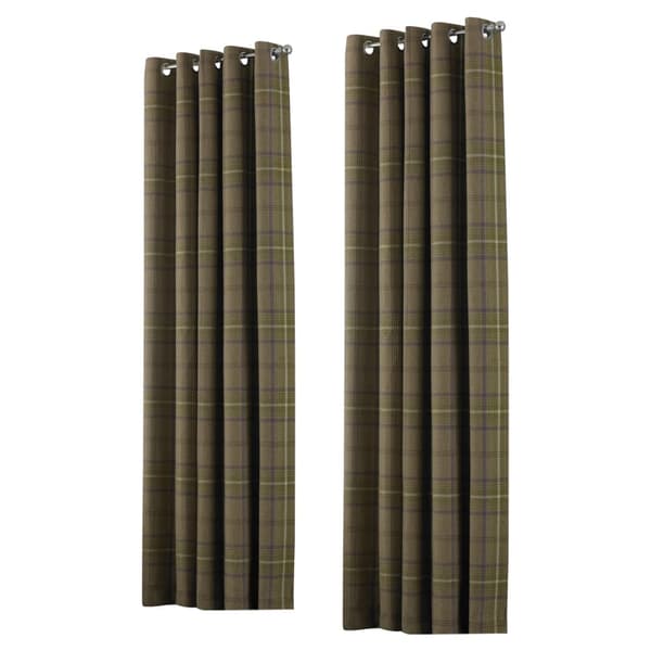 Riva Home Aviemore Ringtop-gardiner med rutigt mönster Thistle 46 x 54in (117 x 137cm)