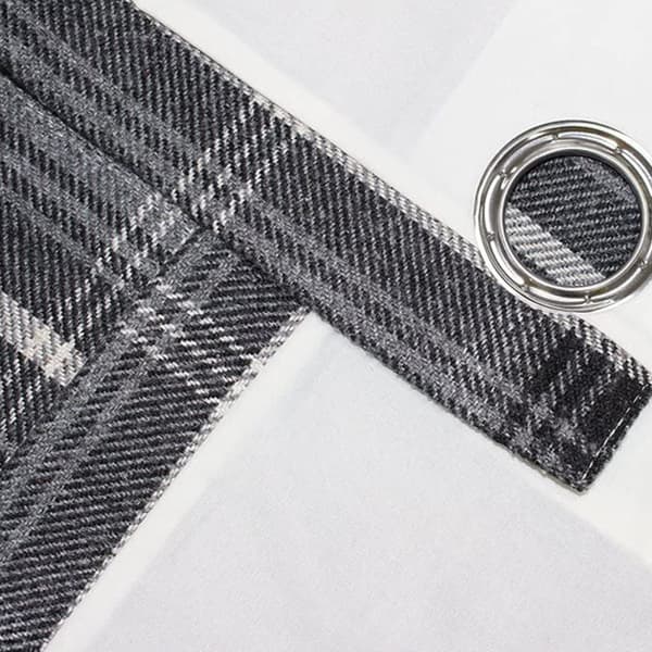 Riva Home Aviemore Ringtop-gardiner med ternet mønster