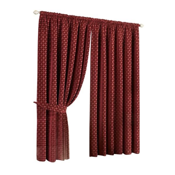 Riva Home Belmont Pencil Pleat Curtains Claret 66x72 (168x183cm)
