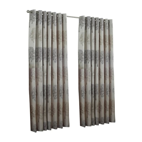 Riva Home Oakdale Tree Design Eyelet Curtains