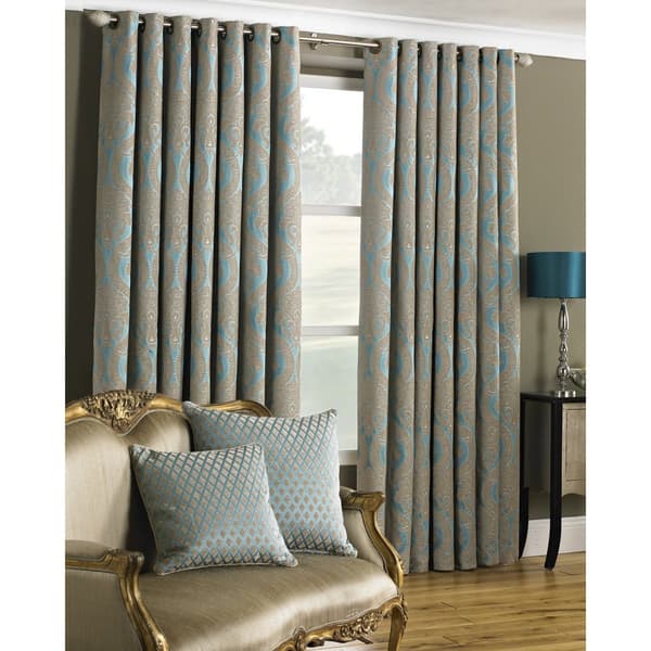 Riva Home Renæssance Ringtop gardiner Turquoise 66x90 (168x229cm)