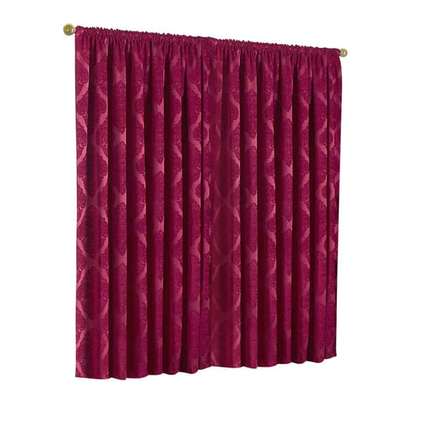 Riva Home Winchester Pencil Pleat Curtains Raspberry 66x72 (168x183cm)