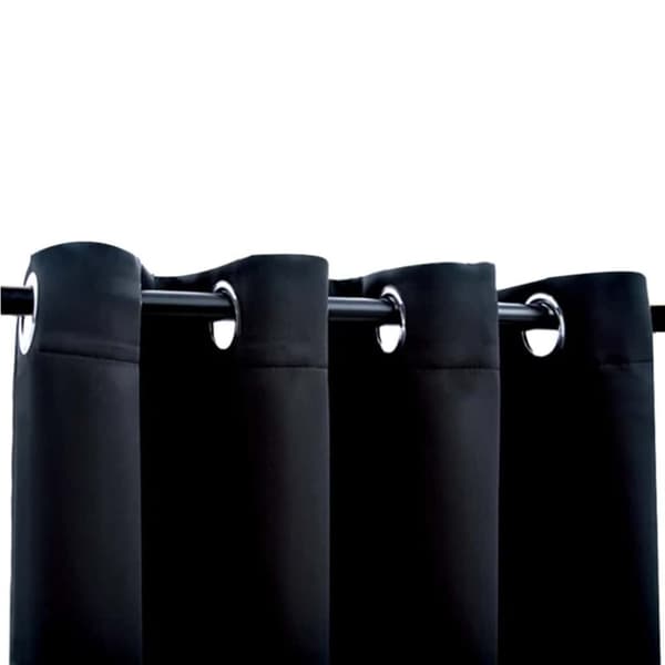 vidaXL Pimennysverhot metallirenkailla 2 kpl musta 140x245 cm