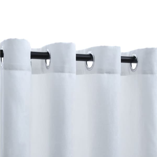 vidaXL mørklægningsgardiner 2 stk. med metalringe 140 x 175 cm råhvid