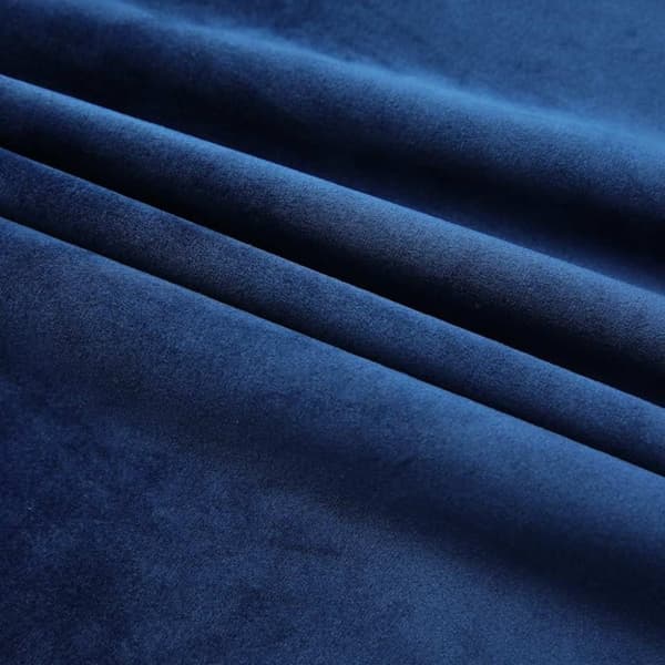 vidaXL Mörkläggningsgardiner 2 st med krokar sammet mörkblå 140x245 cm