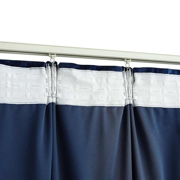 vidaXL Mörkläggningsgardiner 2 st med krokar sammet mörkblå 140x245 cm