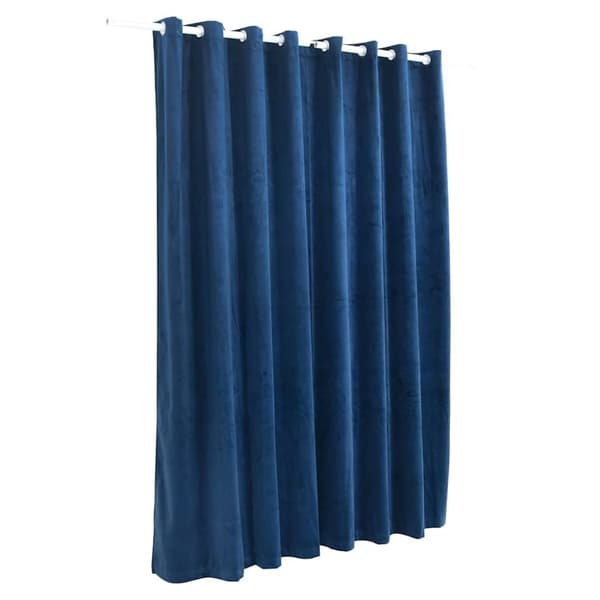 vidaXL mørklægningsgardin med metalringe 290 x 245 cm mørkeblå