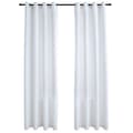 Miniatyrbilde 1 av 6: vidaXL Lystette gardiner med metallringer 2 stk offwhite 140x225 cm
