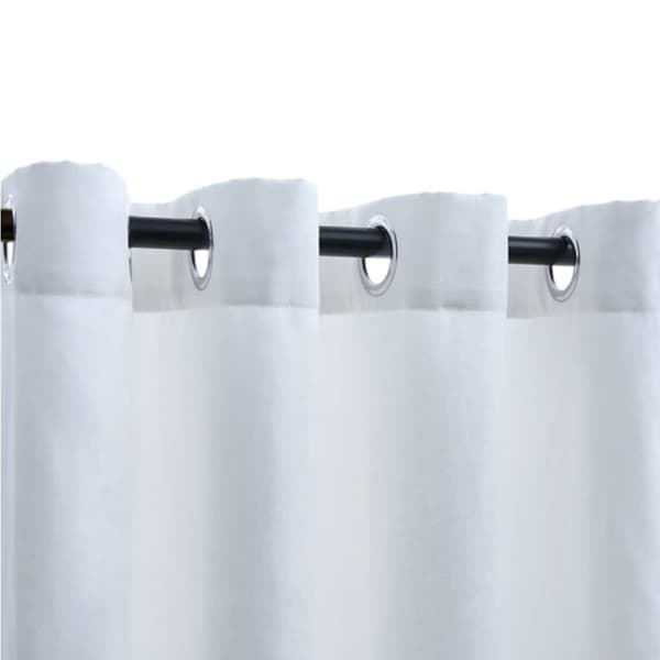 vidaXL mørklægningsgardiner 2 stk. med metalringe 140 x 245 cm råhvid