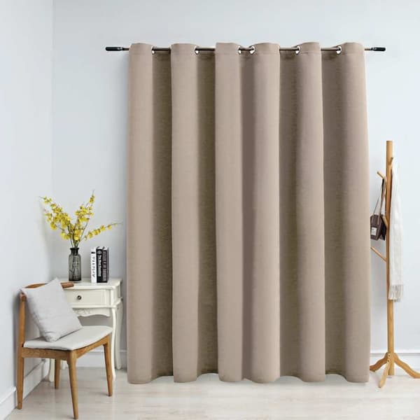 vidaXL Pimennysverho metallirenkailla beige 290x245 cm