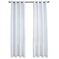 Miniatyrbilde 1 av 6: vidaXL Lystette gardiner med metallringer 2 stk offwhite 140x245 cm