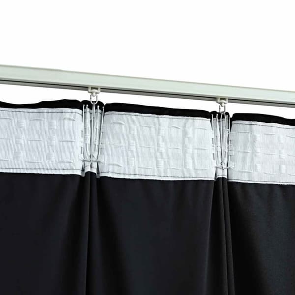 vidaXL Mörkläggningsgardin med krokar svart 290x245 cm