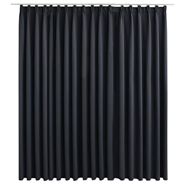 vidaXL Mörkläggningsgardin med krokar svart 290x245 cm