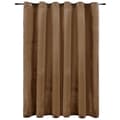 Miniatyrbillede 3 af 6: vidaXL mørklægningsgardin med metalringe 290 x 245 cm fløjl beige