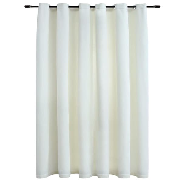 vidaXL Pimennysverho metallirenkailla sametti kerma 290x245 cm