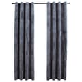 Pikkukuva 3 / 6: vidaXL Pimennysverhot renkailla 2 kpl sametti antrasiitti 140x175 cm