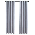 Miniatyrbillede 1 af 6: vidaXL mørklægningsgardiner 2 stk. med metalringe 140 x 245 cm grå