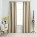 Miniatyrbillede 2 af 7: vidaXL mørklægningsgardiner 2 stk. med kroge 140 x 245 cm beige