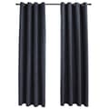 Pikkukuva 1 / 6: vidaXL Pimennysverhot metallirenkailla 2 kpl antrasiitti 140x245 cm